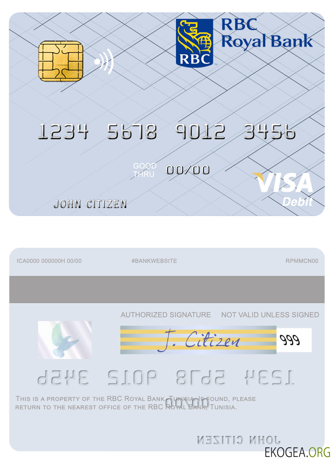 Carte de débit visa Tunisie RBC Banque Royale